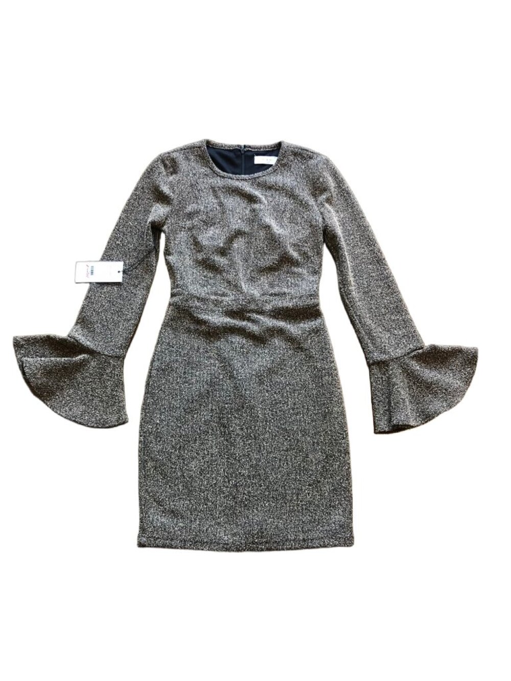Ali & Jay Los Angeles Observations Sheath Bell Sleeve Knit Stitch Thick Dress